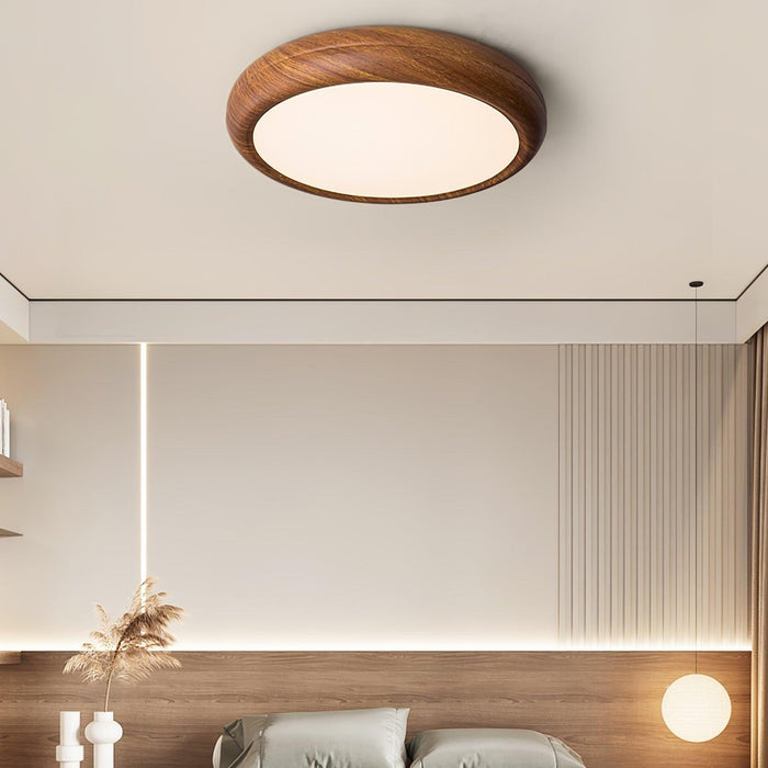 Wood Grain Round Ceiling Lamp - DWHOME