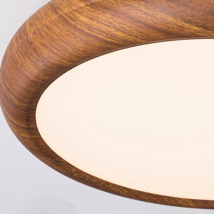 Wood Grain Round Ceiling Lamp - DWHOME