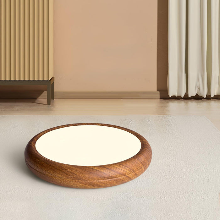 Wood Grain Round Ceiling Lamp.