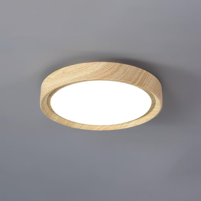 Wood Grain Round Ceiling Lamp - DWHOME