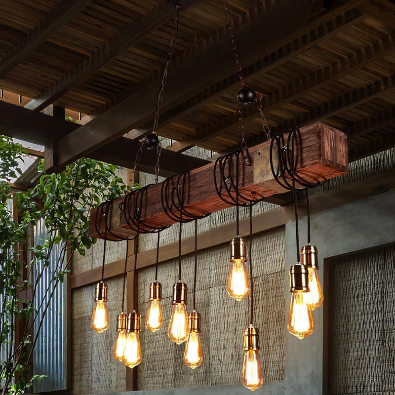 Wood Hanging Multi Chandelier-DWHOME