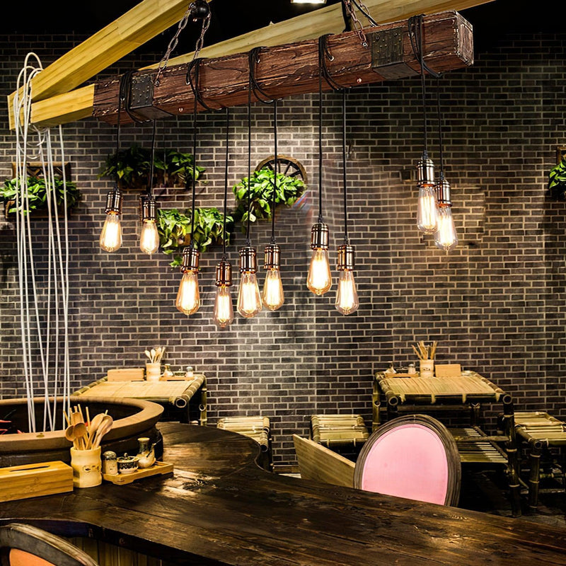 Wood Hanging Multi Chandelier-DWHOME