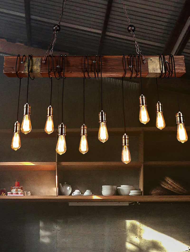 Wood Hanging Multi Chandelier-DWHOME