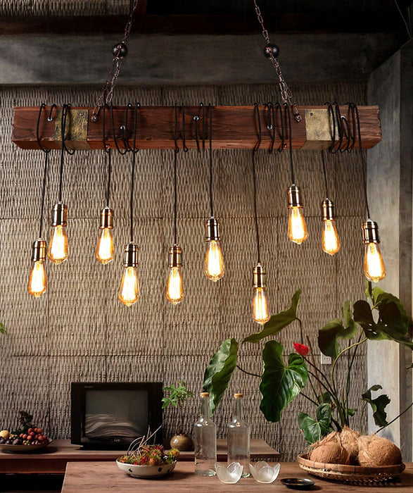 Wood Hanging Multi Chandelier - DWHOME