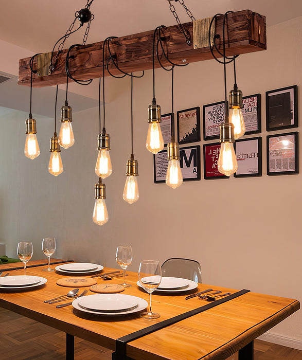 Wood Hanging Multi Chandelier - DWHOME