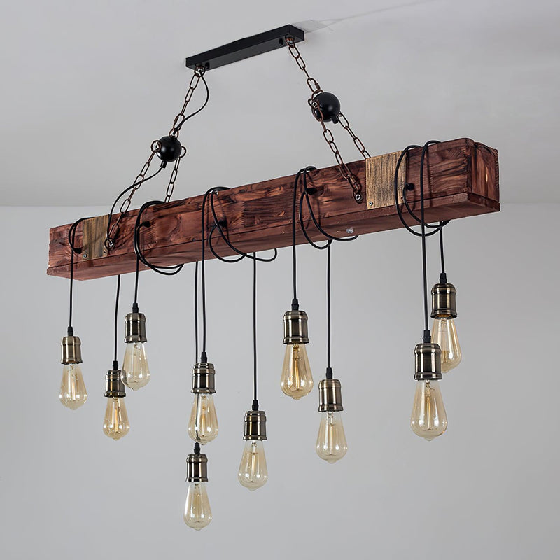 Wood Hanging Multi Chandelier-DWHOME
