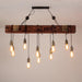 Wood Hanging Multi Chandelier.