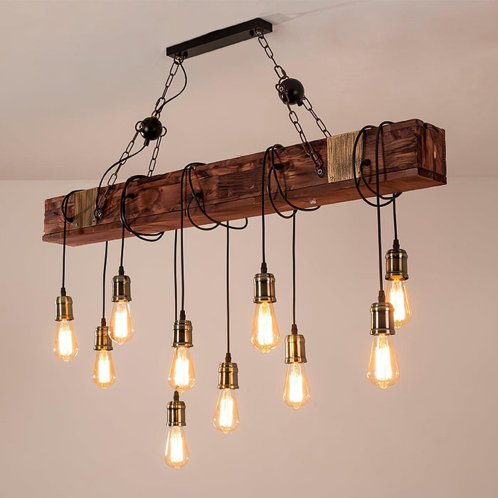 Wood Hanging Multi Chandelier - DWHOME