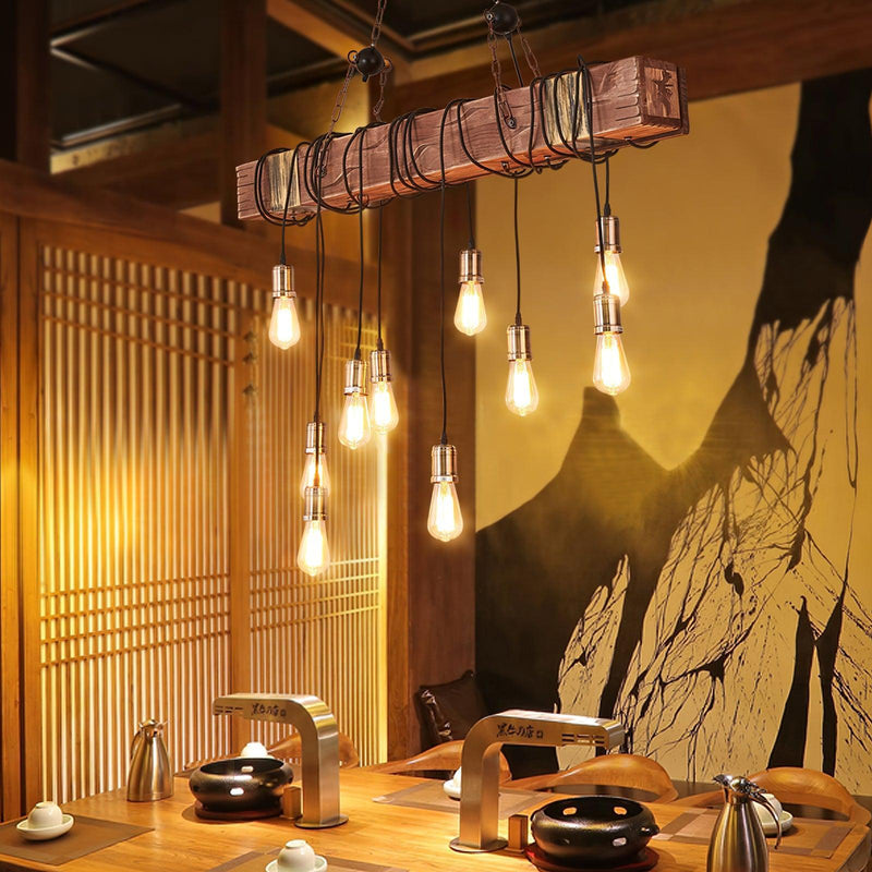 Wood Hanging Multi Chandelier-DWHOME