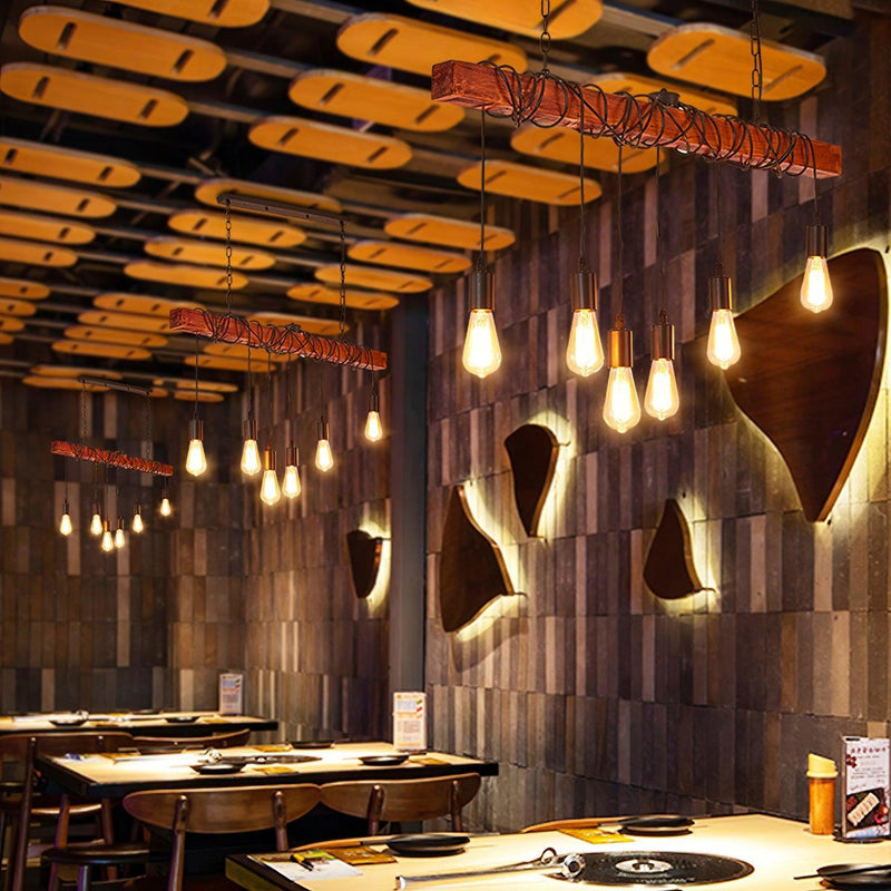 Wood Hanging Multi Chandelier-DWHOME