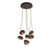 Wood Pumpkin Cluster Chandelier-DWHOME
