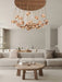 Wood Pumpkin Cluster Chandelier.