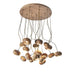 Wood Pumpkin Cluster Chandelier.