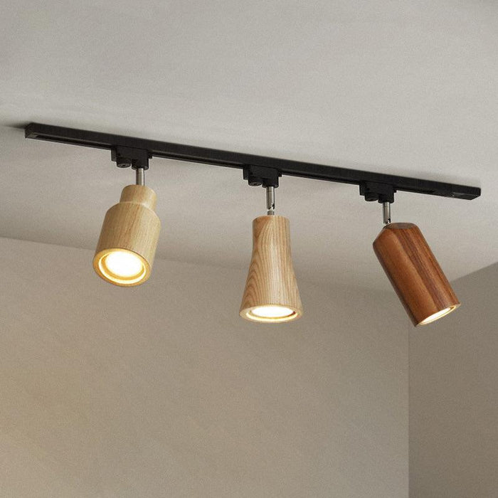 Wood Track Ceiling Lamp.