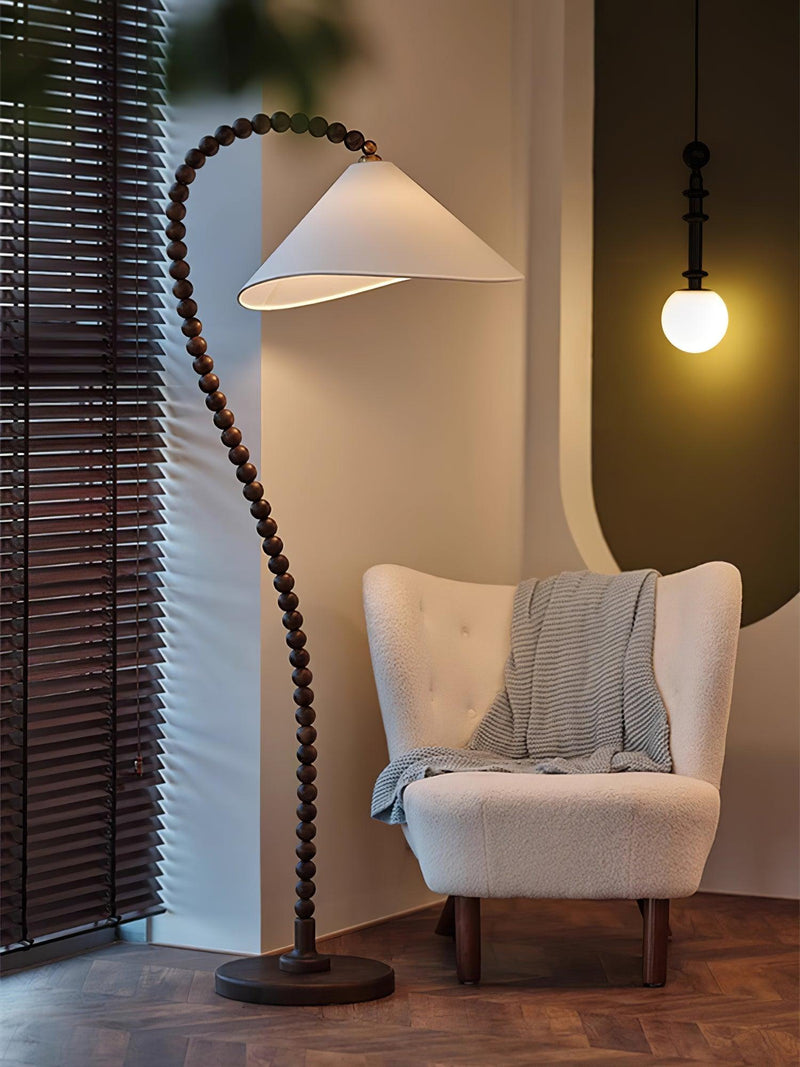 Wooden Bead Floor Lamp-DWHOME