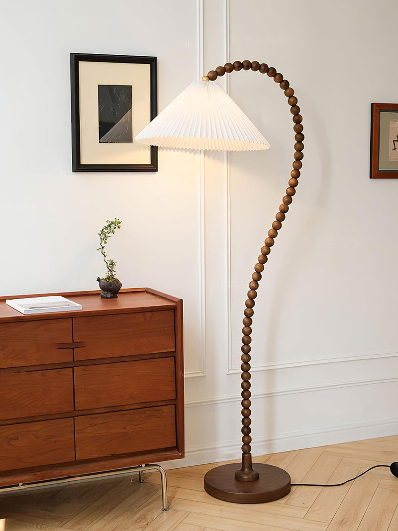 Wooden Bead Floor Lamp-DWHOME