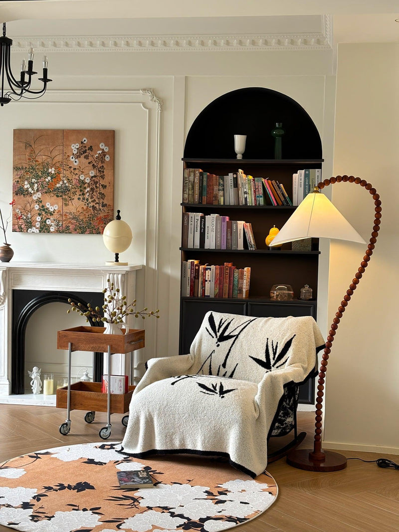 Wooden Bead Floor Lamp-DWHOME