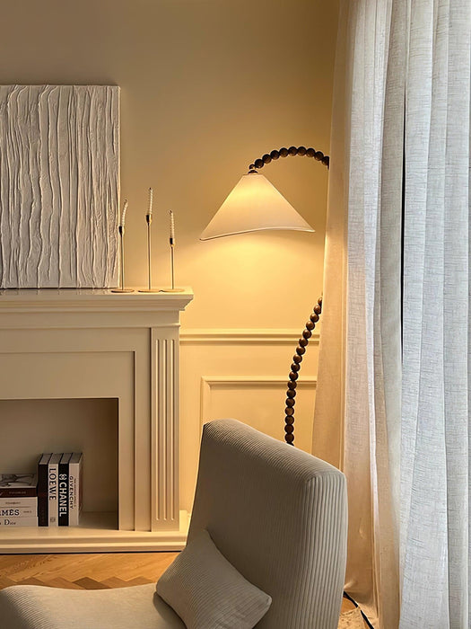 Wooden Bead Floor Lamp-DWHOME
