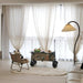 Wooden Bead Floor Lamp-DWHOME