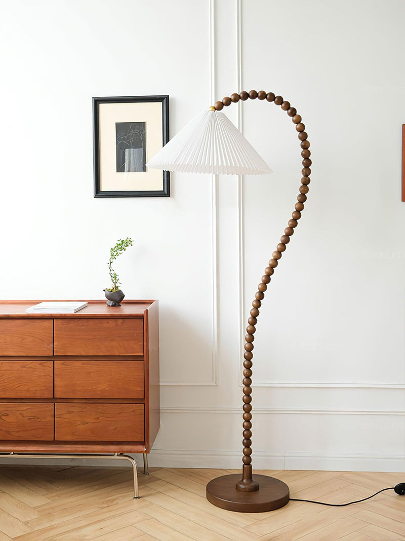 Wooden Bead Floor Lamp-DWHOME