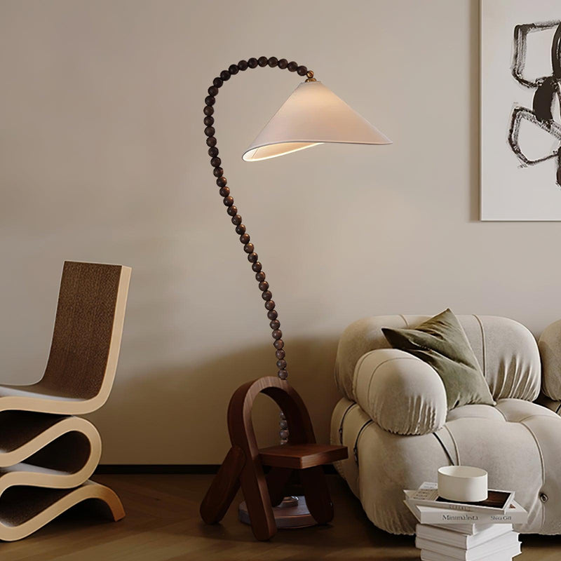 Wooden Bead Floor Lamp-DWHOME