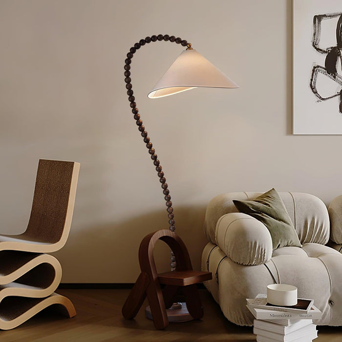 Wooden Bead Floor Lamp-DWHOME