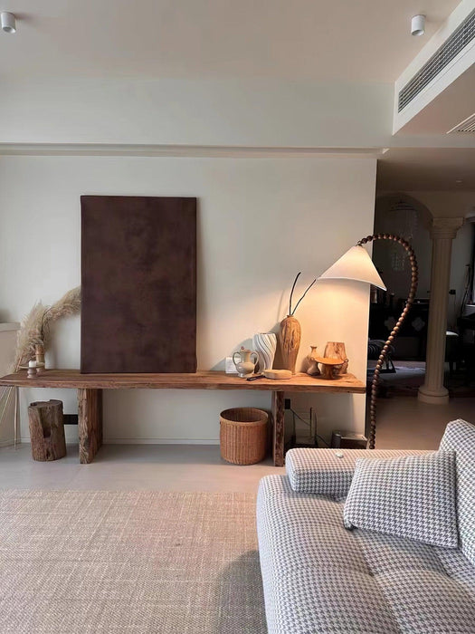 Wooden Bead Floor Lamp-DWHOME