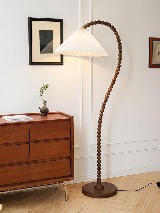Wooden Bead Floor Lamp-DWHOME