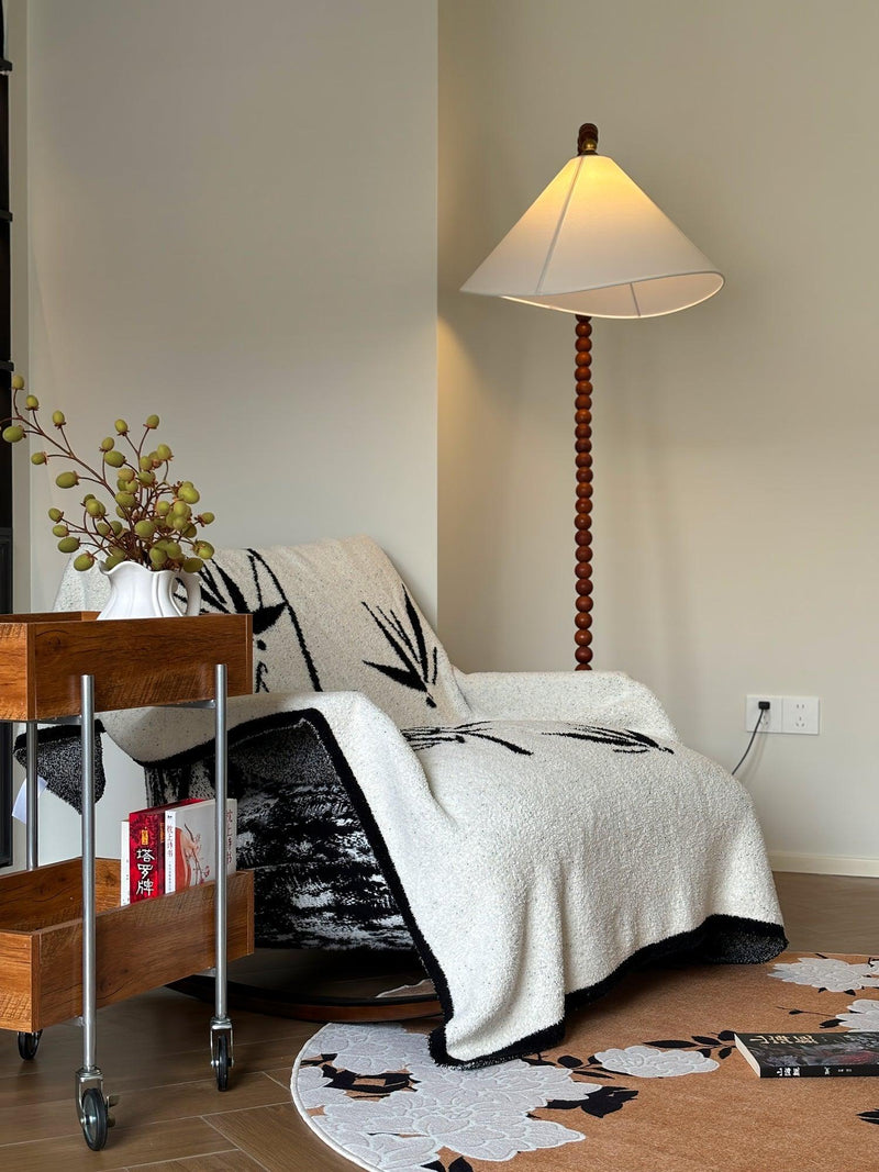 Wooden Bead Floor Lamp-DWHOME