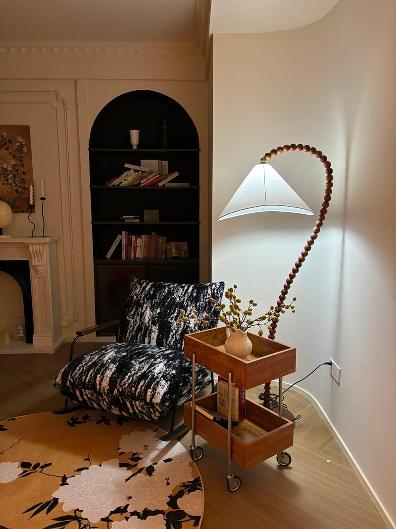 Wooden Bead Floor Lamp-DWHOME