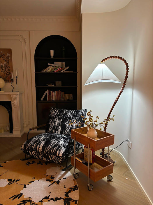 Wooden Bead Floor Lamp-DWHOME