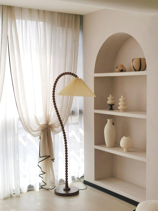 Wooden Bead Floor Lamp-DWHOME