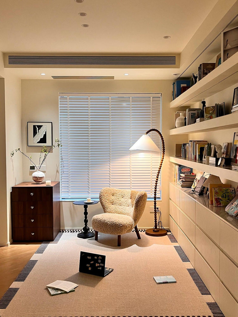 Wooden Bead Floor Lamp-DWHOME