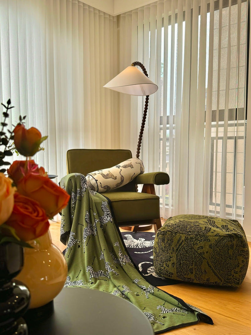 Wooden Bead Floor Lamp-DWHOME
