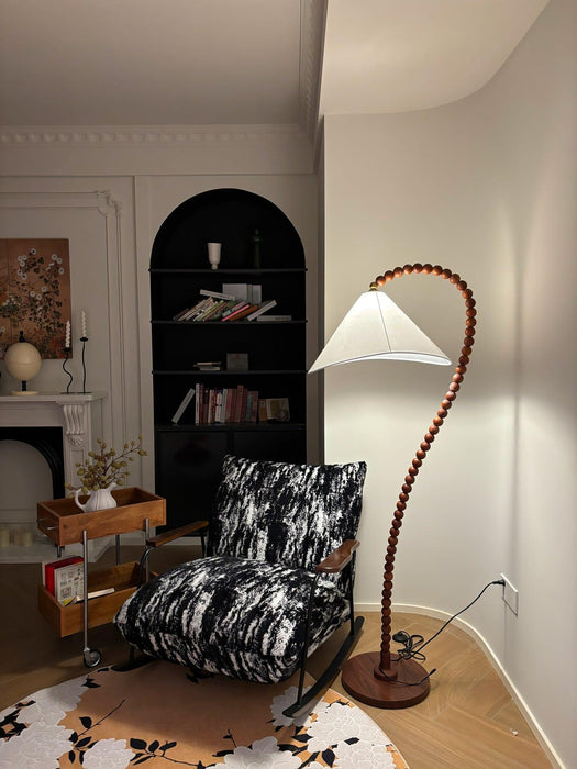 Wooden Bead Floor Lamp-DWHOME