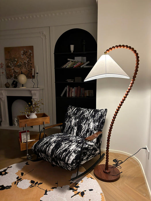 Wooden Bead Floor Lamp-DWHOME