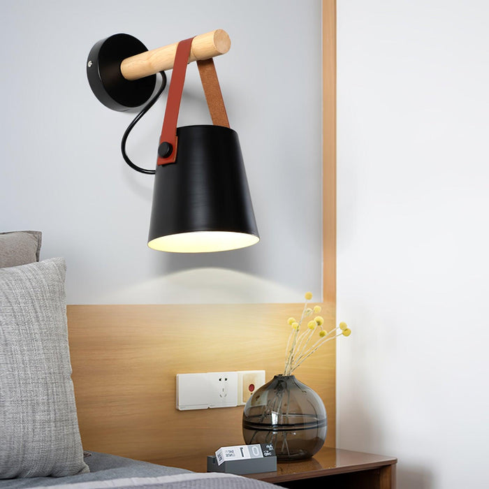 Wooden Conical Wall Light - DWHOME