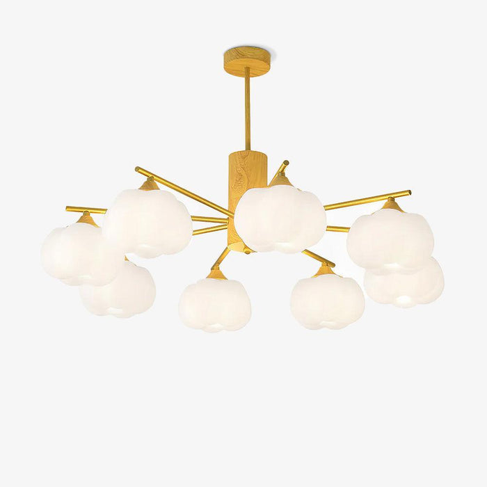 Wooden Cotton Balls Chandelier - DWHOME