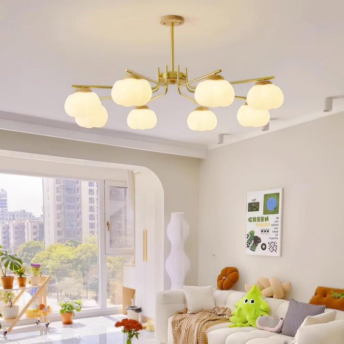 Plastic Cotton Balls Chandelier - DWHOME