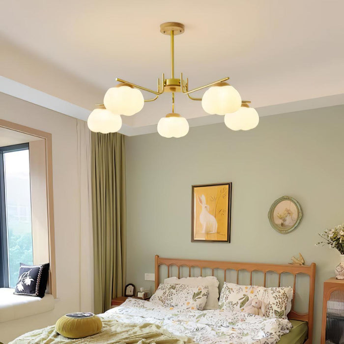 Plastic Cotton Balls Chandelier - DWHOME