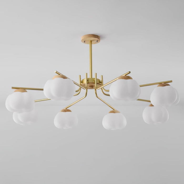 Plastic Cotton Balls Chandelier - DWHOME