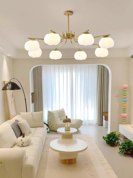 Plastic Cotton Balls Chandelier - DWHOME