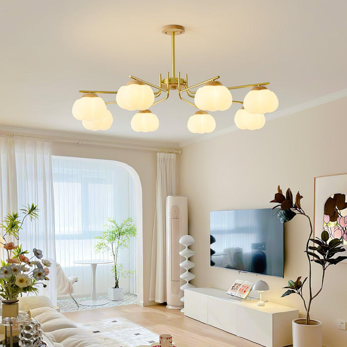 Plastic Cotton Balls Chandelier - DWHOME