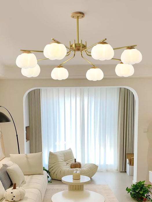 Plastic Cotton Balls Chandelier - DWHOME