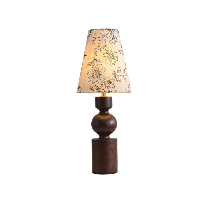 Wooden Flower Pattern Table Lamp-DWHOME