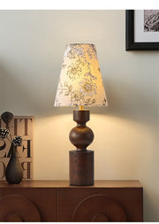 Wooden Flower Pattern Table Lamp-DWHOME