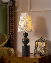 Wooden Flower Pattern Table Lamp-DWHOME