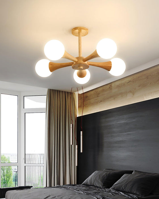 Wooden Nera Chandelier.