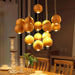 Wooden Orb Sphere Cluster Pendant Light.