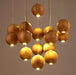 Wooden Orb Sphere Cluster Pendant Light.